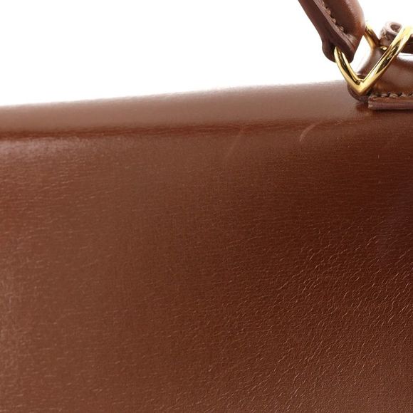 Hermes Kelly Handbag Fauve Box Calf with Gold Hardware 35 Brown - Picture 9 of 13